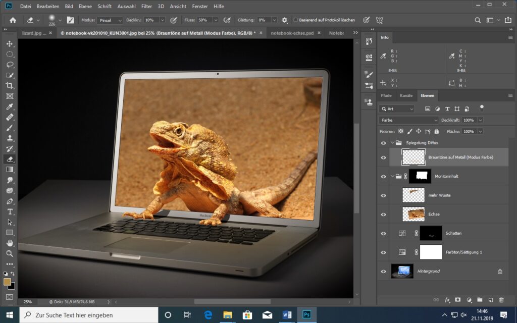 Beispielarbeit aus dem Photoshop-Kurs